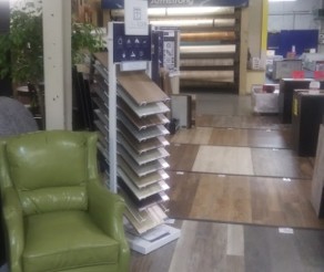 Variety of flooring products in showroom | Clark Dunbar Flooring Superstore