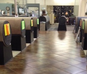 Variety of flooring products in showroom | Clark Dunbar Flooring Superstore