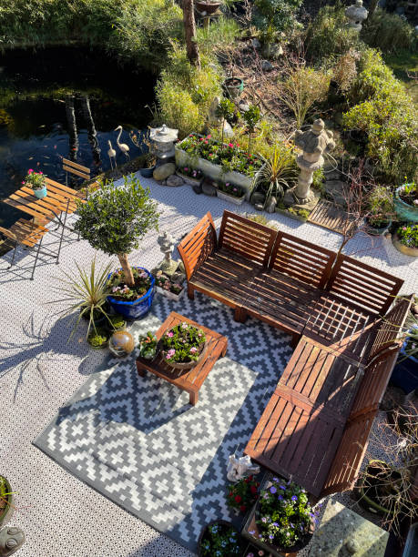 Outdoor space with area rugs | Clark Dunbar Flooring Superstore